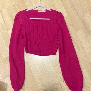 Adika hot pink cropped sweater